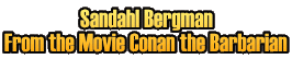 Sandahl Bergman From the Movie Conan the Barbarian