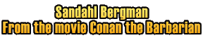 Sandahl Bergman From the movie Conan the Barbarian